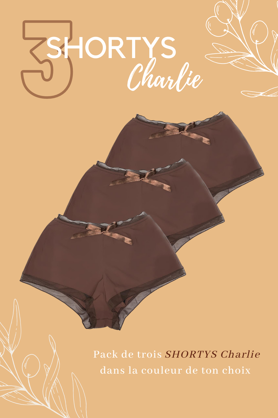 Trio-Pack - 3 Periodenshortys Charlie